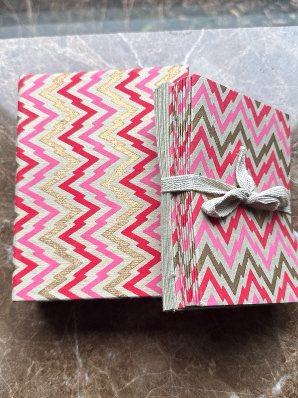 Chevron Handmade Cards (10x), envelopes, and Personalized box